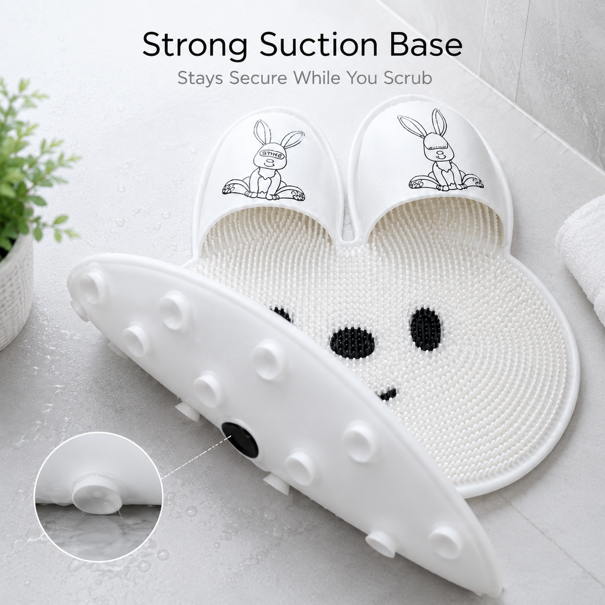 Rabbit-Shaped Foot Scrubber &amp; Massage Mat
