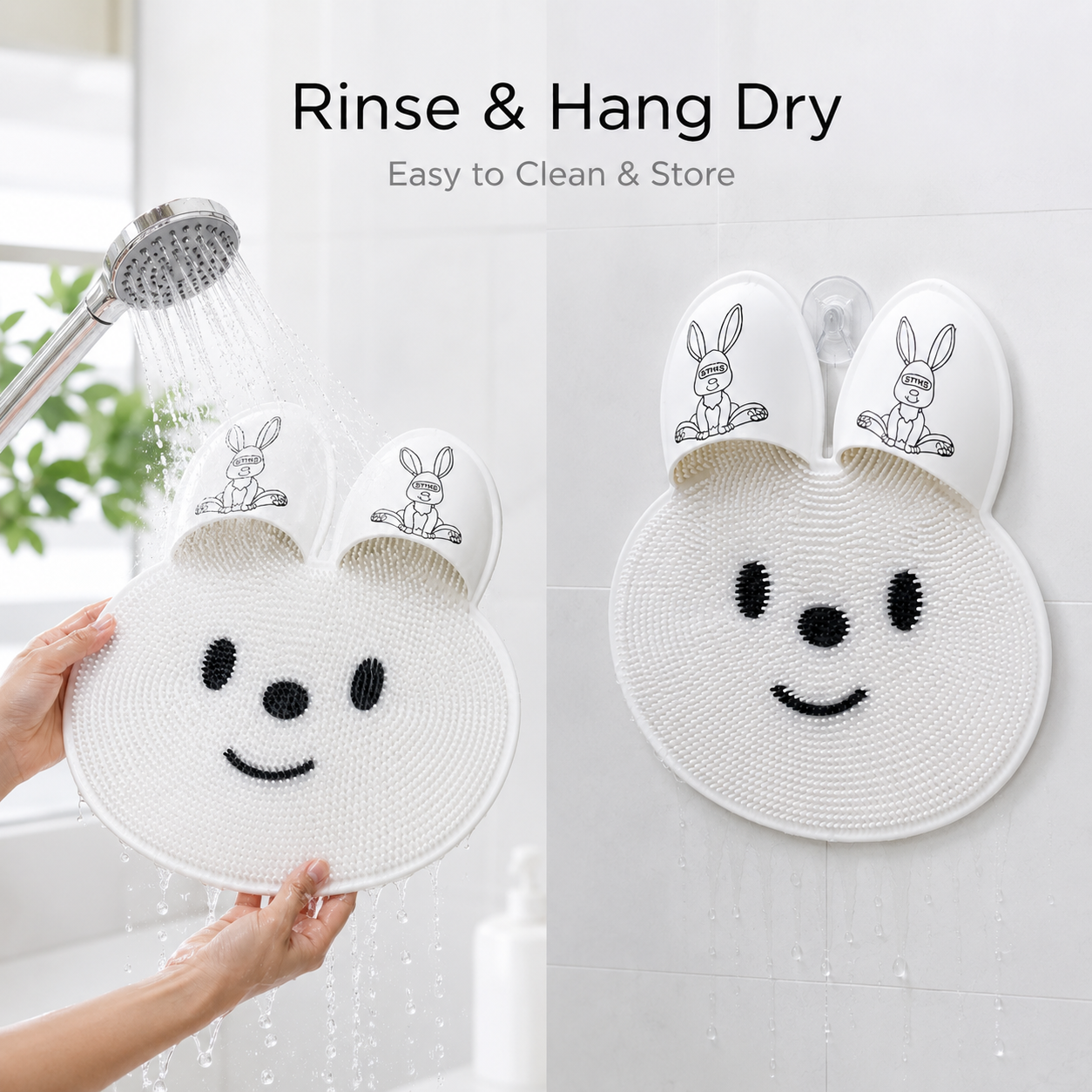 Rabbit-Shaped Foot Scrubber &amp; Massage Mat