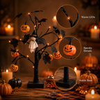 Halloween Lighted Tree – Spooky Tabletop LED Decoration