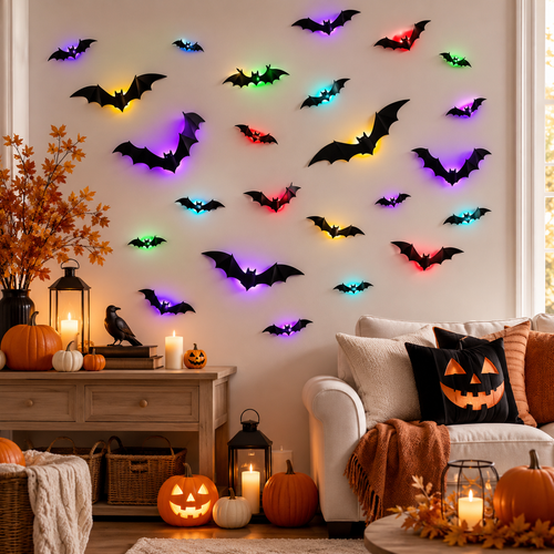 2026 New LED Halloween Bats Decorations