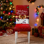 Christmas Stretch Dining Chair Cover – Festive Holiday Slipcover
