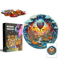 3D Balloon town Wooden Jigsaw Puzzle