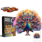 Striking Peacock Wooden Jigsaw Puzzle