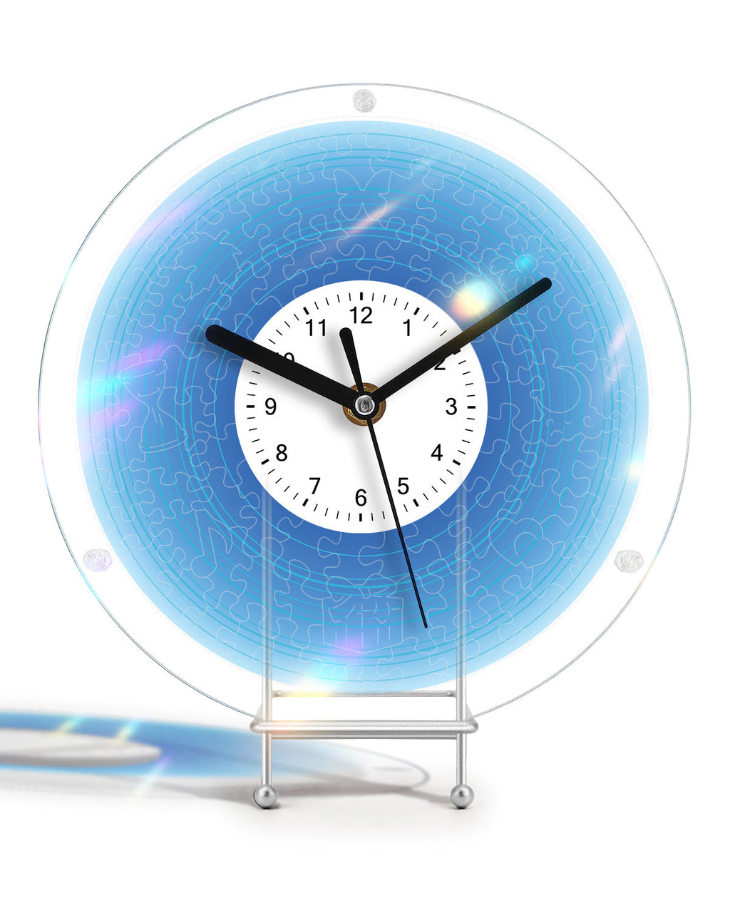 DIY Acrylic Puzzle Clock Kit - Gradient Blue