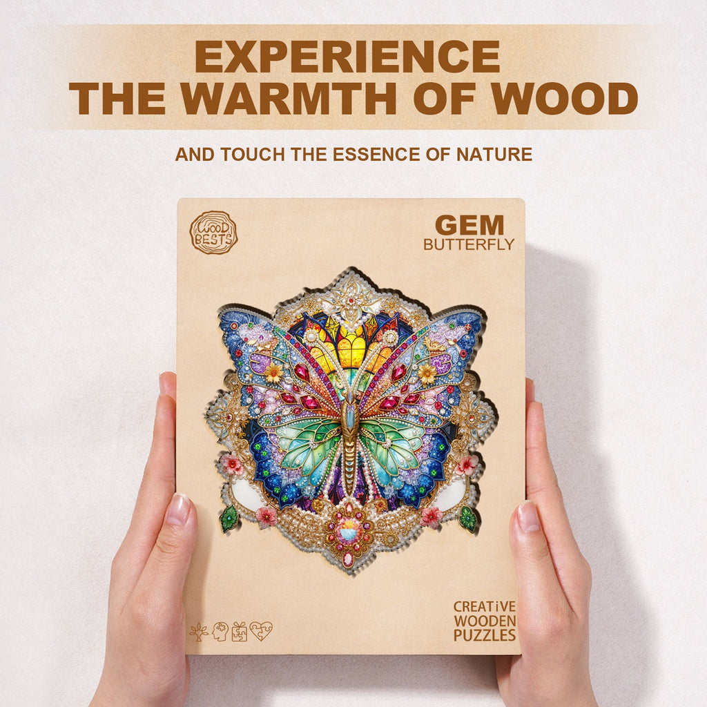Gem Butterfly Wooden Jigsaw Puzzle