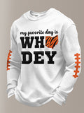 Men'S Football Printed Waffle T-Shirt
