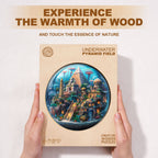 Underwater pyramid field Wooden Jigsaw Puzzle