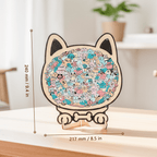 Morandi-Colored Cat/Dog Shaped Wooden Jigsaw Puzzle