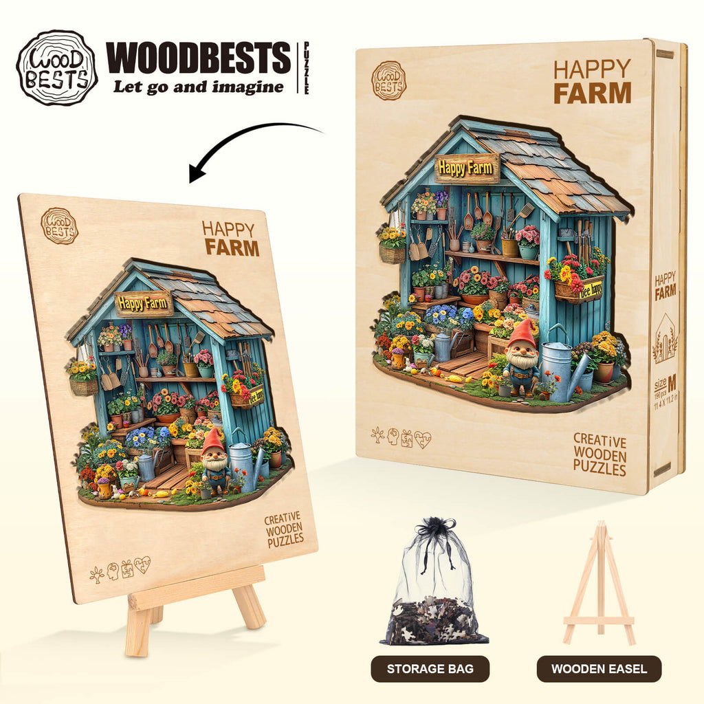 Happy Farm Wooden Jigsaw Puzzle