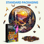 3D Sunset Forest Wooden Jigsaw Puzzle