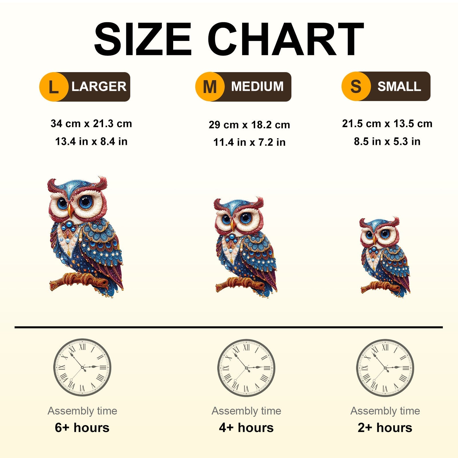 Gem Owl Wooden Jigsaw Puzzle