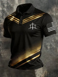 Men's casual waffle Patriot Polo