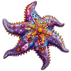 Mandala Starfish Wooden Jigsaw Puzzle