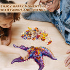 Mandala Starfish Wooden Jigsaw Puzzle
