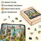 Statue of Liberty Tour Wooden Jigsaw Puzzle