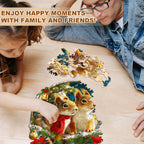 Christmas Squirrel Combination Wooden Jigsaw Puzzle