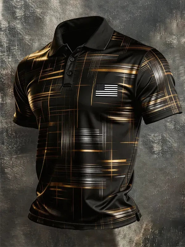 Men's 250Th Anniversary Printed Casual Polo Shirt