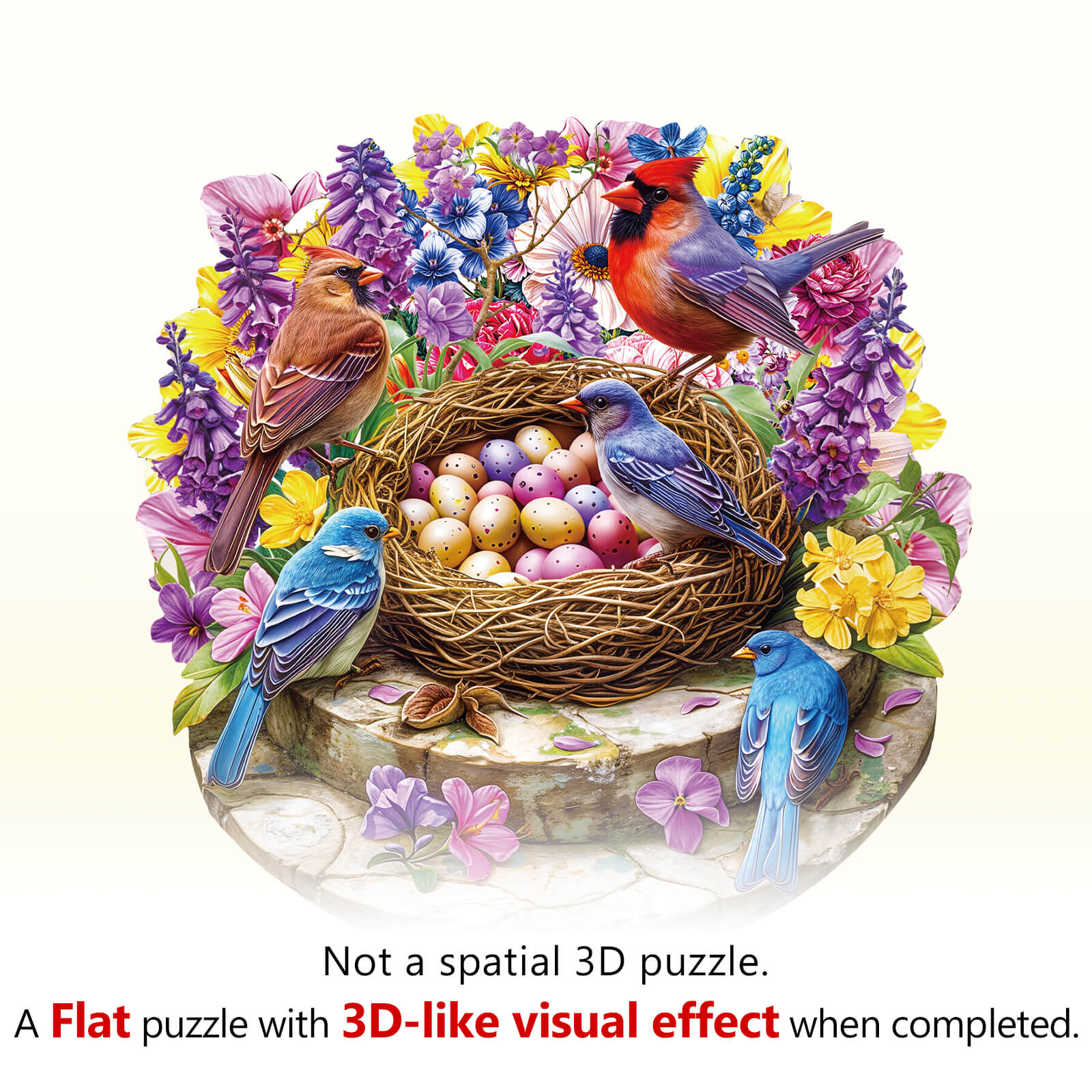 Eggflower Garden Wooden Jigsaw Puzzle