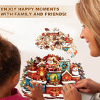 Christmas gift house Wooden Jigsaw Puzzle