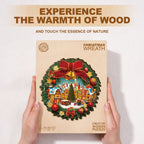 Christmas Wreath Wooden Jigsaw Puzzle