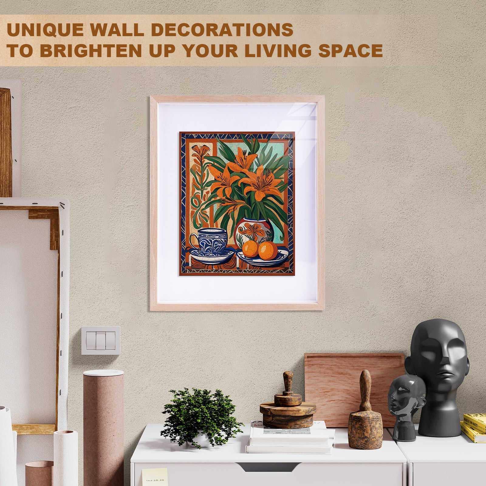 Orange Asiatic Lilies - By Artist Nicholas John VARDAXIS