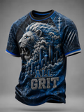 Men's Football Fan Printed Casual T-Shirt