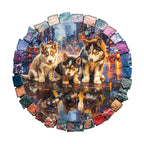 Gray wolf —My wish Wooden Jigsaw Puzzle