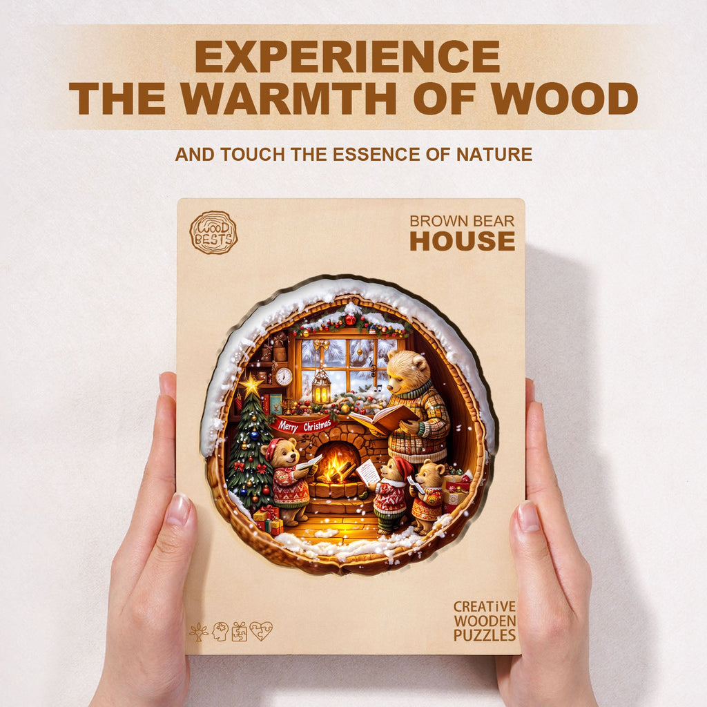 Brown Bear House Wooden Jigsaw Puzzle