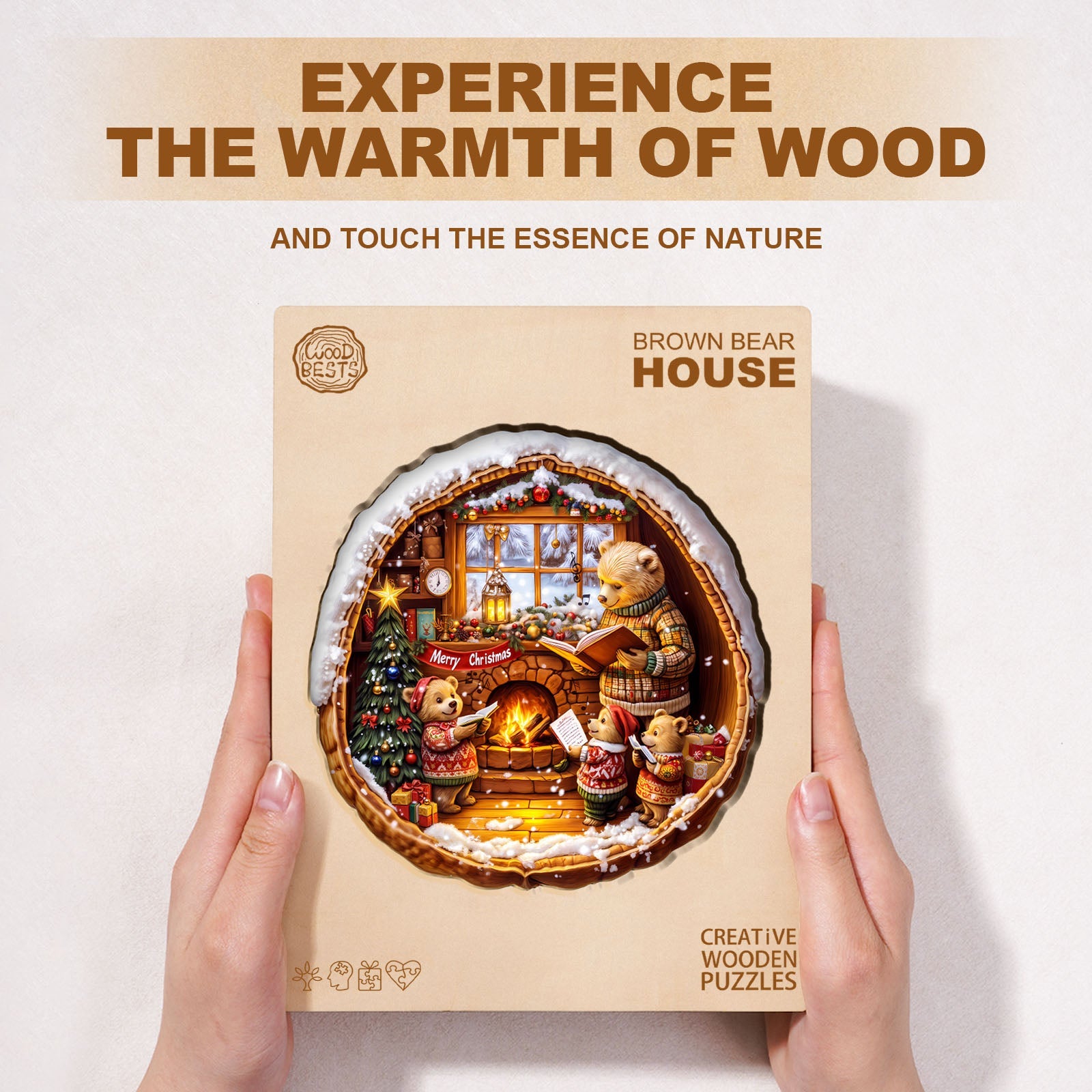 Brown Bear House Wooden Jigsaw Puzzle