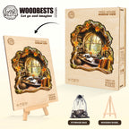 Tree house window view Wooden Jigsaw Puzzle