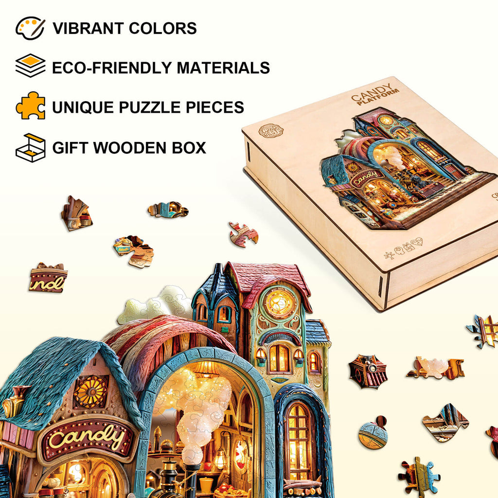 Candy Platform Wooden Jigsaw Puzzle