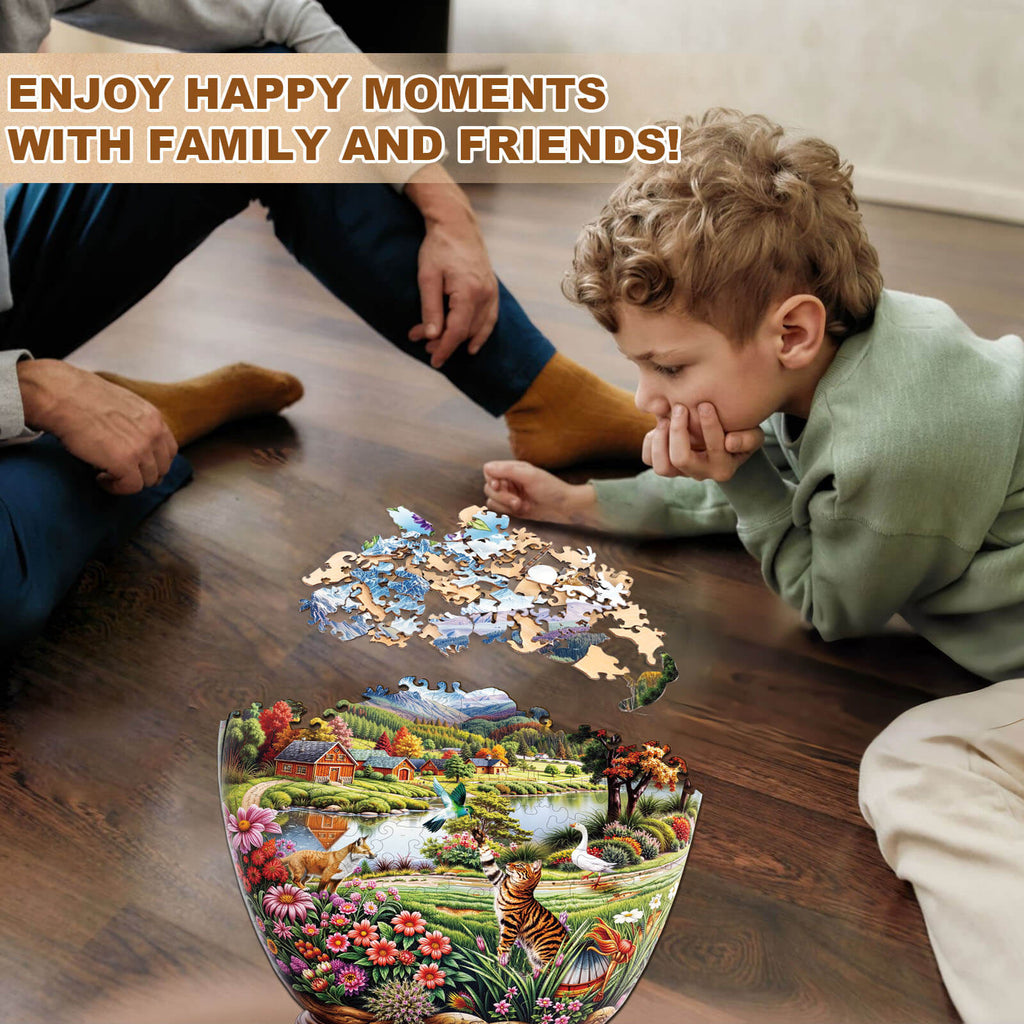 Pastoral vase Wooden Jigsaw Puzzle