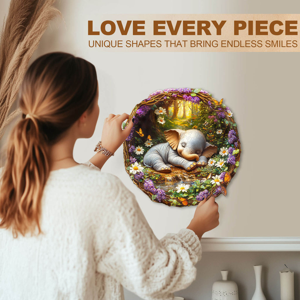 Dream Elephant Wooden Jigsaw Puzzle