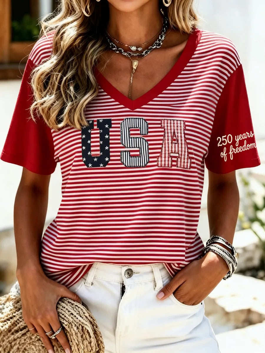 Women's 250 Years Printed Short Sleeve T-shirt
