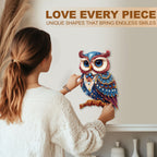 Gem Owl Wooden Jigsaw Puzzle
