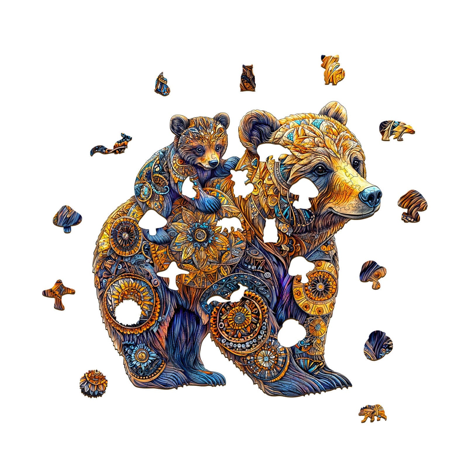 Mother Bear Wooden Jigsaw Puzzle