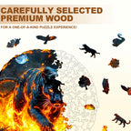 Flame Panther Wooden Jigsaw Puzzle