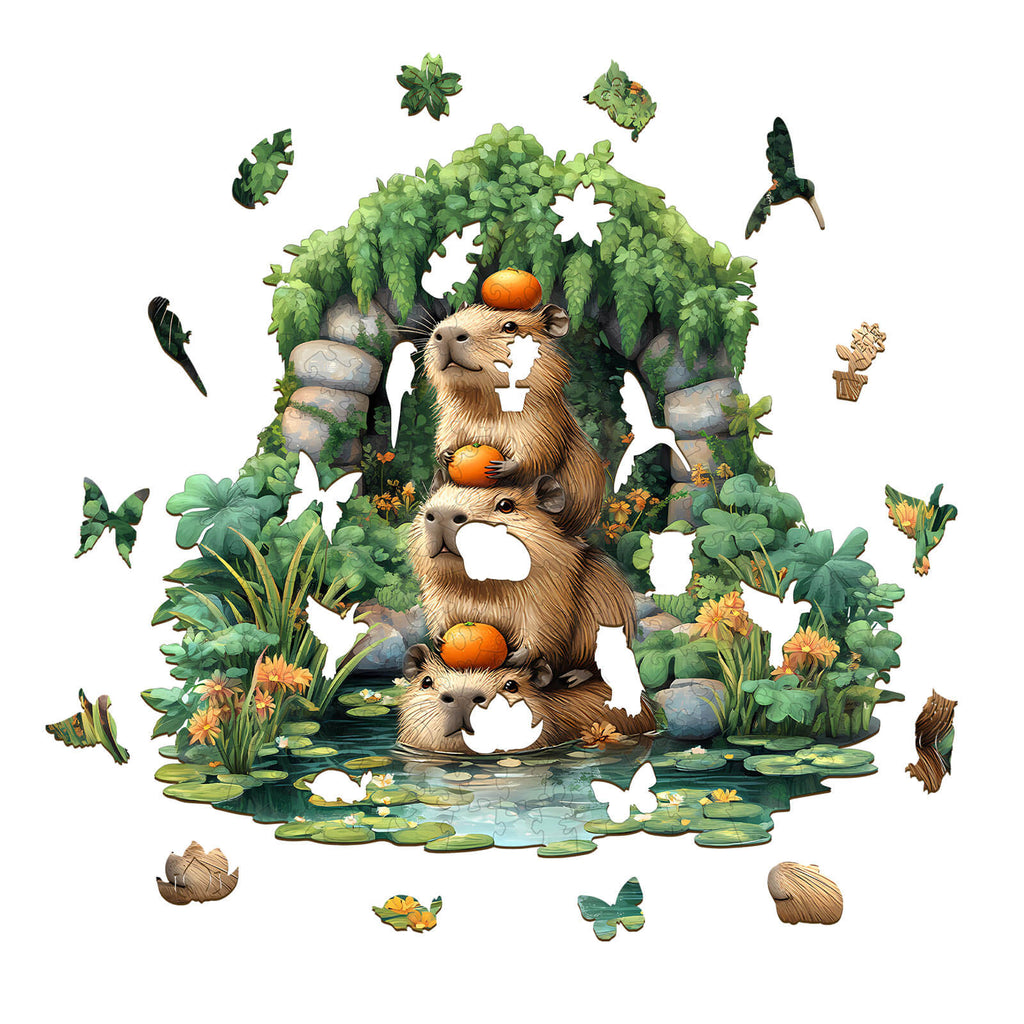 Capybara Wooden Jigsaw Puzzle
