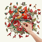 Beautiful Cardinal Wooden Jigsaw Puzzle