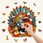 Colorful Turkey Wooden Jigsaw Puzzle