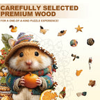 Cute Hamster Wooden Jigsaw Puzzle