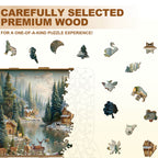 Suitcase Scenery-Nordic Forest Wooden Jigsaw Puzzle