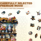 Porcelain Treasures Wooden Jigsaw Puzzle