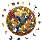 Vintage hummingbird-2  Wooden Jigsaw Puzzle