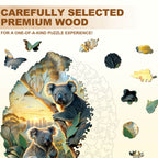 Koala in the sun Wooden Jigsaw Puzzle