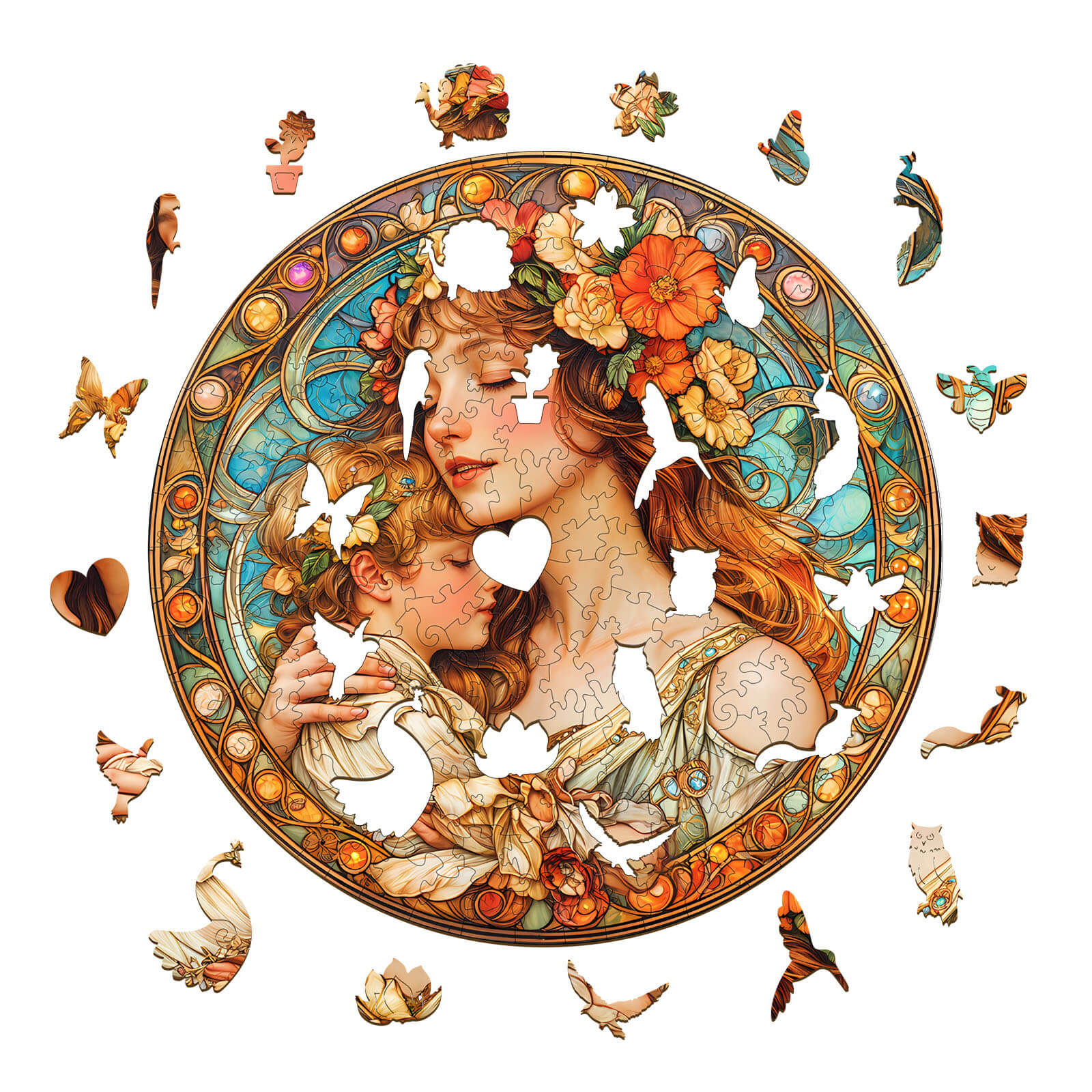 Maternal love Wooden Jigsaw Puzzle