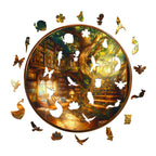 Charming Bookstore Wooden Jigsaw Puzzle