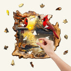 Sunset Lake Wooden Jigsaw Puzzle
