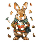 Easter Bunny-2 Wooden Jigsaw Puzzle