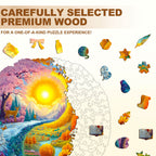 Yin Yang Autumn Winter Wooden Jigsaw Puzzle